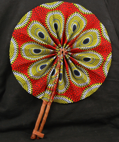 Afrika Fächer in Rot / Gelb - Farbenfroh & Leuchtend