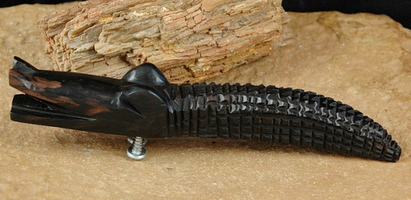 Afrika Flaschenöffner / Bieröffner - Krokodil aus Holz