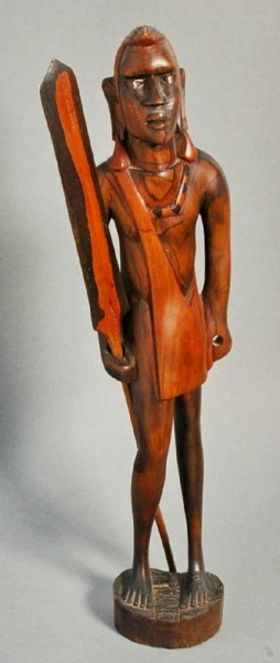 Afrika Holz Figur - Massai - Afrikanische Schnitzerei