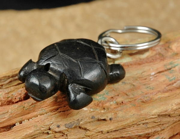 Afrika Holz Schlüsselanhänger - Schildkröte / Turtle