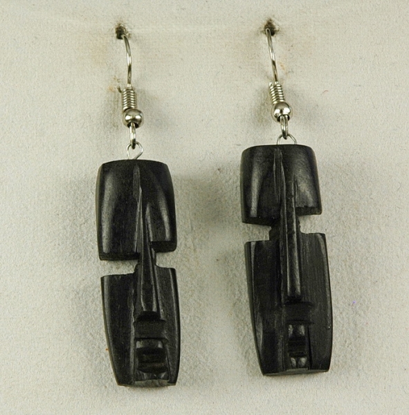 Afrika Ohrringe aus Holz - Maske - Afrika Schmuck