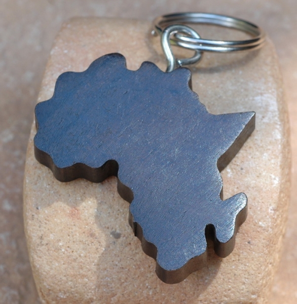 Afrika Schlüsselanhänger aus Holz - Afrika Kontinent