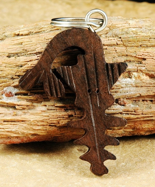Afrika Schlüsselanhänger aus Holz - Sägefisch