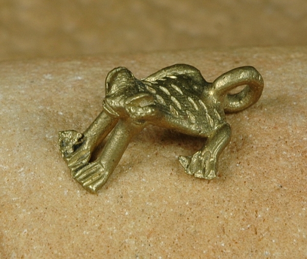Afrika Schmuck / Bronze Anhänger - Frosch