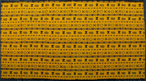 Afrika Stoff - Traditionelles Grafisches Design in Gelb