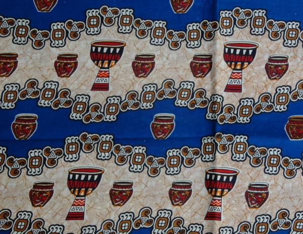 Afrika Stoff - Trommel - Djembe Motiv