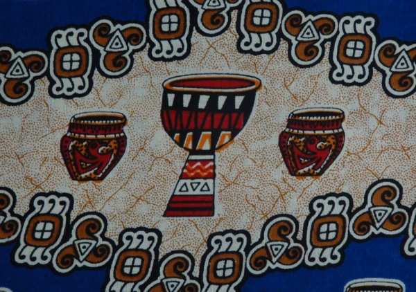 Afrika Stoff - Trommel - Djembe Motiv