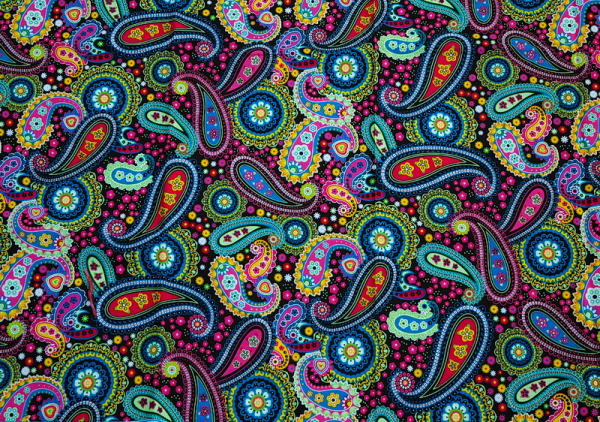 Afrika Stoff - Waxprint - Modernes Paisley Design