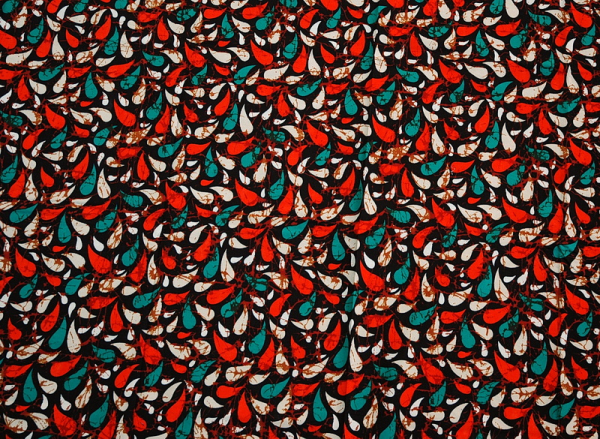 Afrika Stoff - Waxprint - Modernes Tropfen Muster
