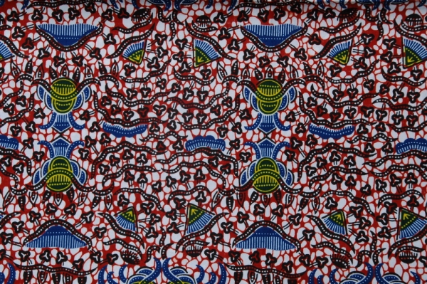Afrika Stoff - Waxprint - Traditionelles Muster