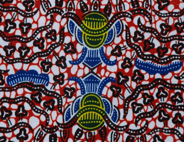 Afrika Stoff - Waxprint - Traditionelles Muster