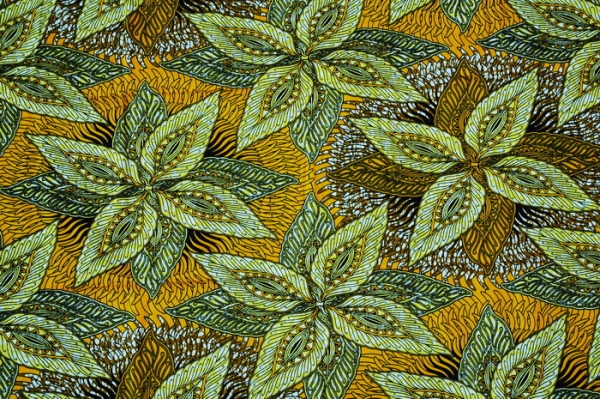 Afrika Stoffe - Waxprint - Afrikanisches Blumen Design