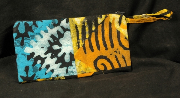 Afrika  Tasche - Schuletui - Beutel - Gelb Blau