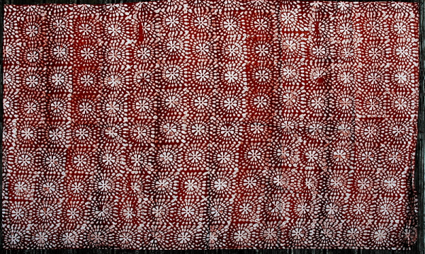 Afrikanischer Stoff - Afrika Batik Blüte - Rot Braun