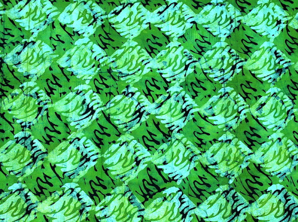 Afrikanischer Stoff - Afrika Batik - Farbenfroh in Grün