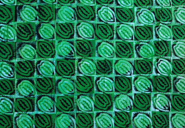 Afrikanischer Stoff - Afrika Batik in Grün - Baumwolle