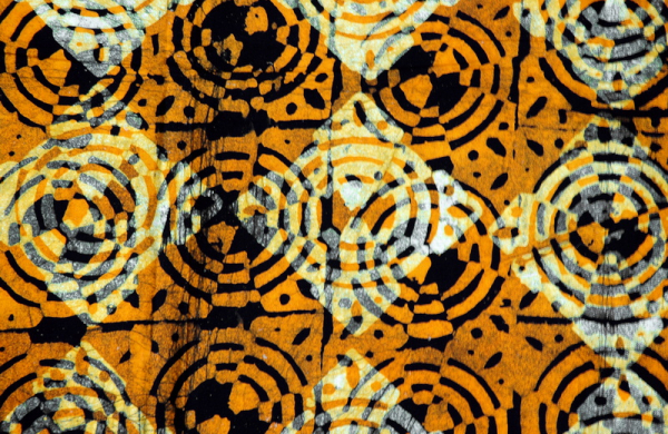 Afrikanischer Stoff - Afrika Batik - Farbenfroh in orange
