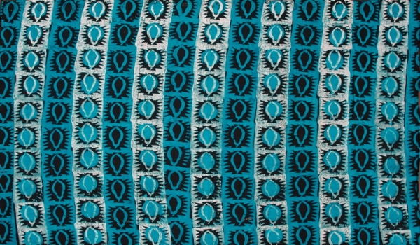 Afrikanischer Stoff / Batik aus Baumwolle - Blau