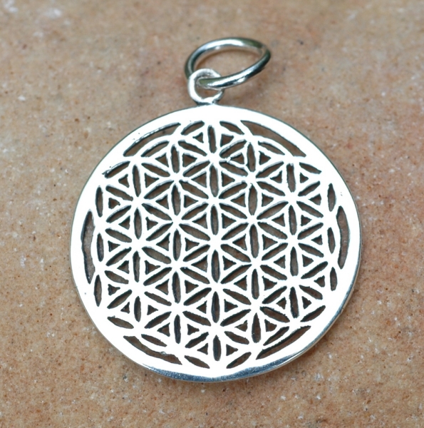 Blume des Lebens - Dekorativer Silber 925 Anhänger
