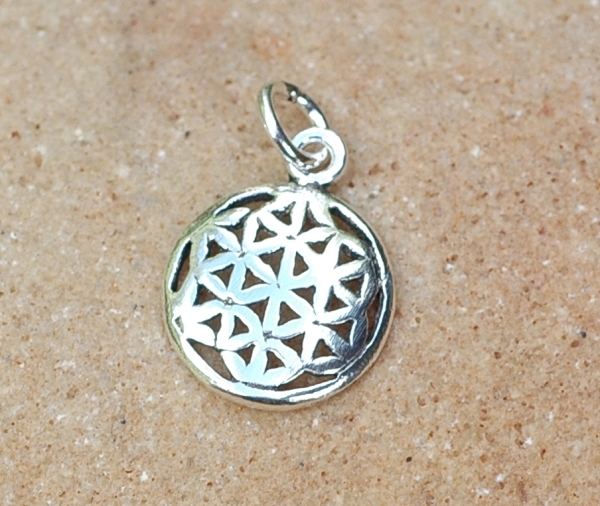 Blume des Lebens - Zierlicher Silber 925 Anhänger