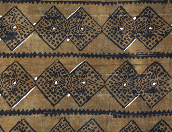 Bogolan - Handgewebter Afrika Stoff - Braun Natur