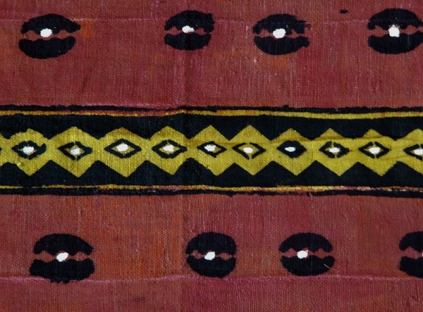Bogolan - Handgewebter Afrika Stoff - Rot Braun