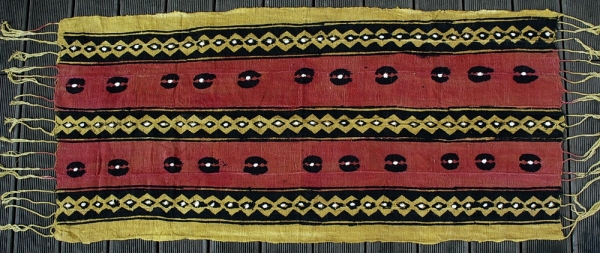 Bogolan - Handgewebter Afrika Stoff - Rot Braun