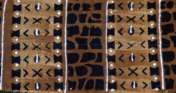 Bogolan - Handgewebter Schal / Stoff aus Mali / Afrika