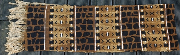 Bogolan - Handgewebter Schal / Stoff aus Mali / Afrika