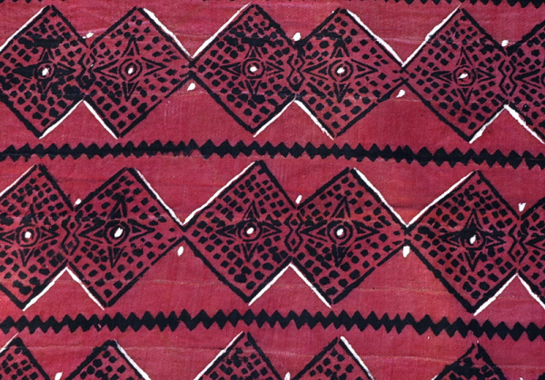 Bogolan / Schlammtuch - Handgewebter Afrika Stoff in Rot