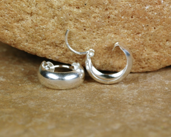 Creolen aus Silber 925 - Klein und Breit - 12 mm - Offen