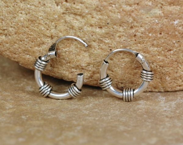 Creolen aus Silber 925 - Klein und Klassisch - 13 mm - Offen