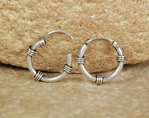 Creolen aus Silber 925 - Klein und Klassisch - 15 mm - Offen