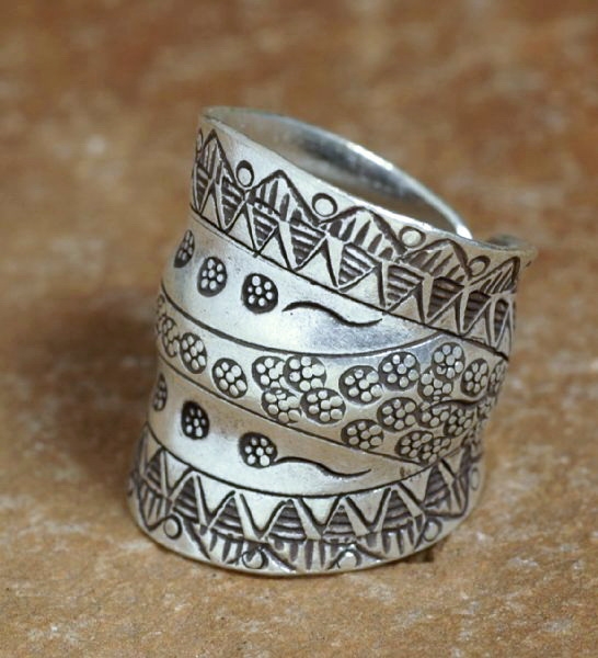 Dekorativer Tuareg Silber Ring - Tuareg Schmuck