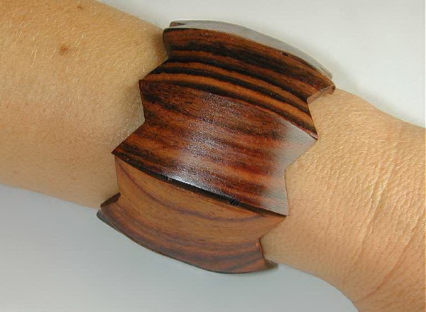 Dekoratives Ebenholz Armband - Afrika Schmuck