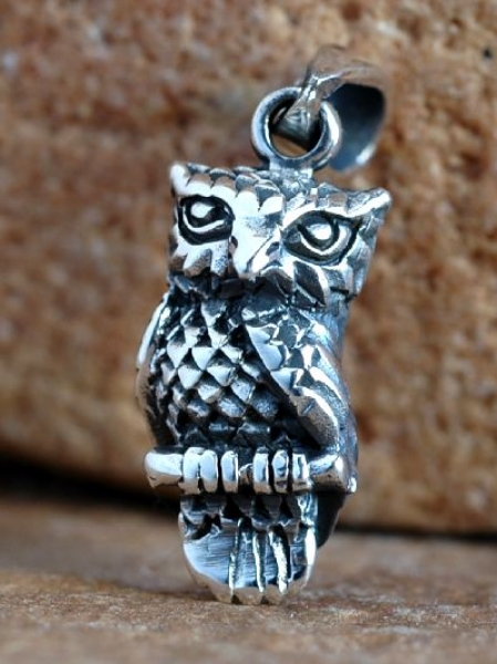 Eule - Silber Anhänger 925 - Filigrane Arbeit