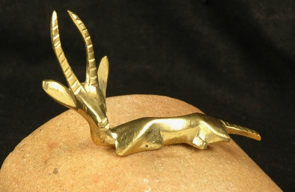 Gazelle aus Bronze - verlorene Form - Afrika Figur