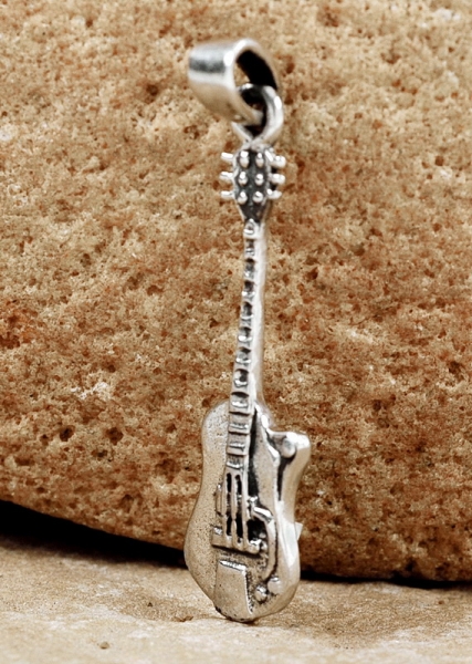 Gitarre Anhänger aus Silber 925 - Schönes Modell