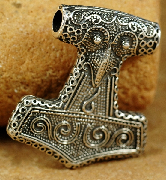 Hammer des-Thor - Massiver Silber 925 Anhänger