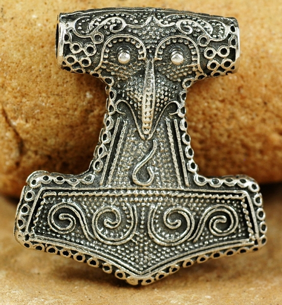 Hammer des-Thor - Massiver Silber 925 Anhänger