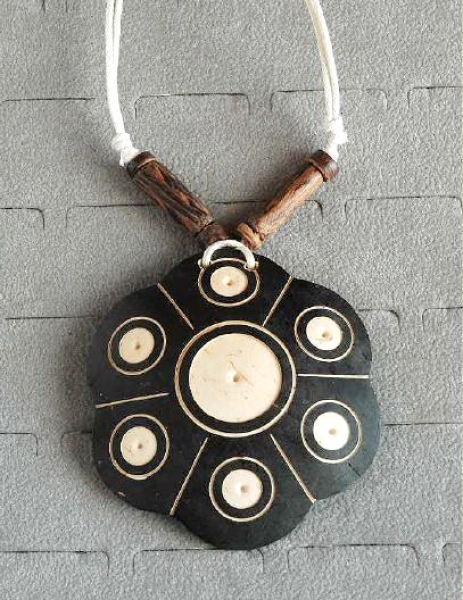 Natur Kette - Schöner Kokos Holz Anhänger