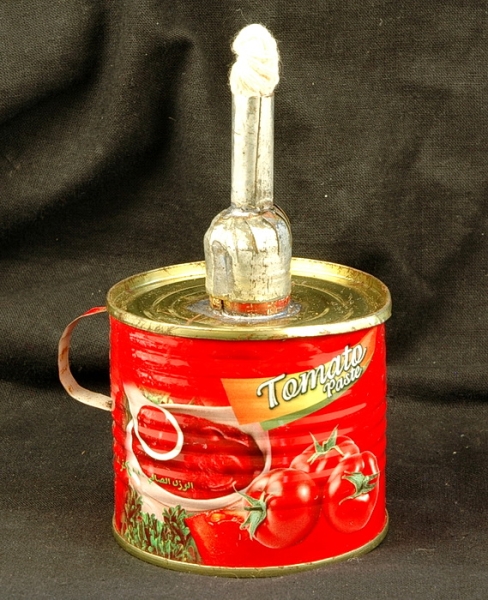 Öl Lampe - Tomate - aus Afrika - Blech Recycling