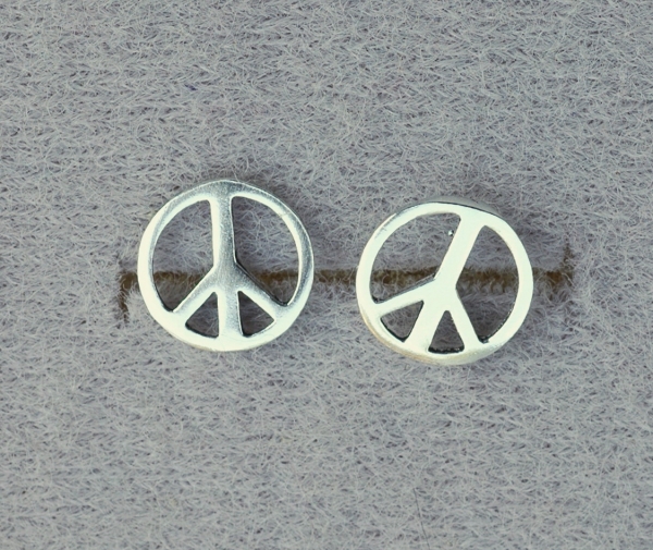 Ohrstecker in Silber 925 - Peace / Frieden