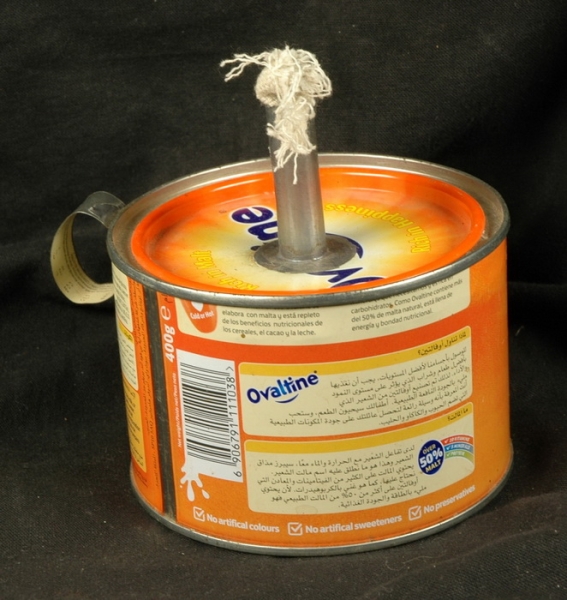 Recycling Lampe aus Afrika - Öllampe