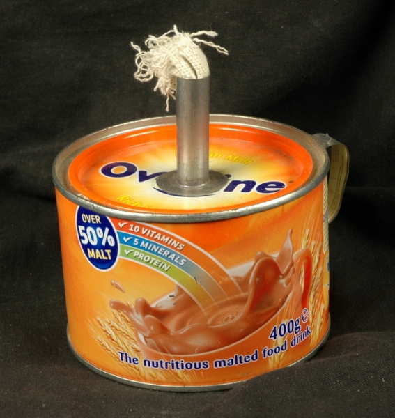 Recycling Lampe aus Afrika - Öllampe
