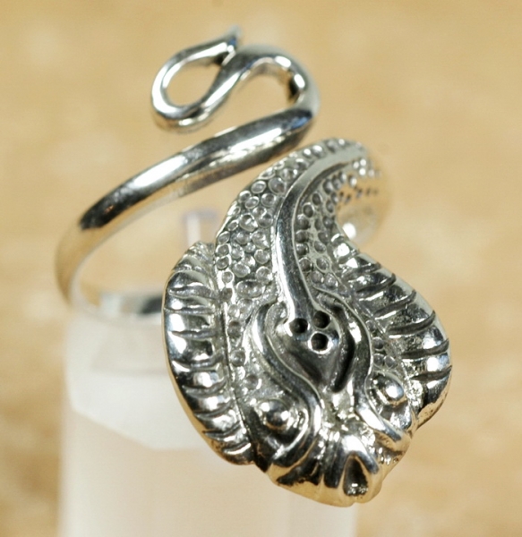 Schlange / Kobra Silberring 925 - Verstellbar