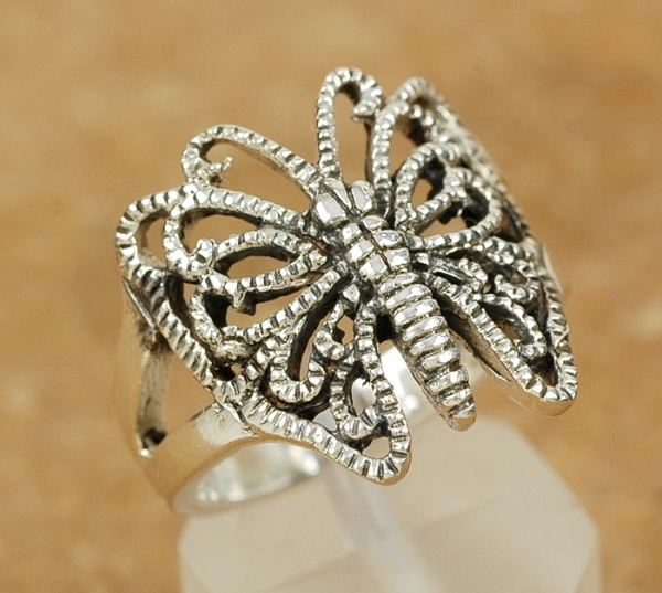 Schmetterling Silberring 925 - Dekorativ