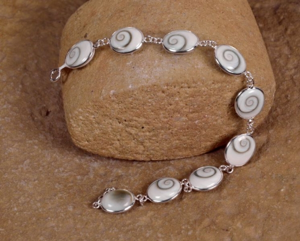 Schönes Silber Armband mit Shiva Augen / Shiva Eye