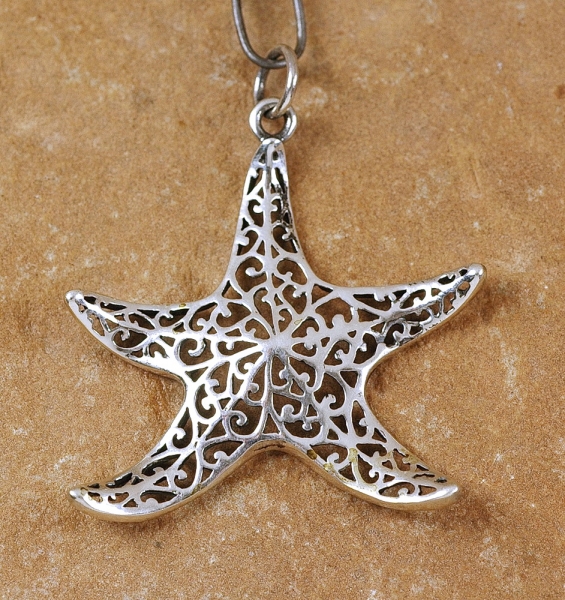 Silber Anhaenger Seestern