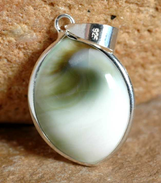 Shiva Auge - Dekorativer Silber 925 Anhänger - Rückseite